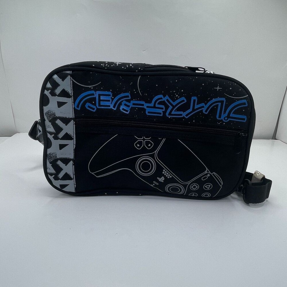 Black PlayStation Sling Crossbody Shoulder Travel Bag PS Controller Logo